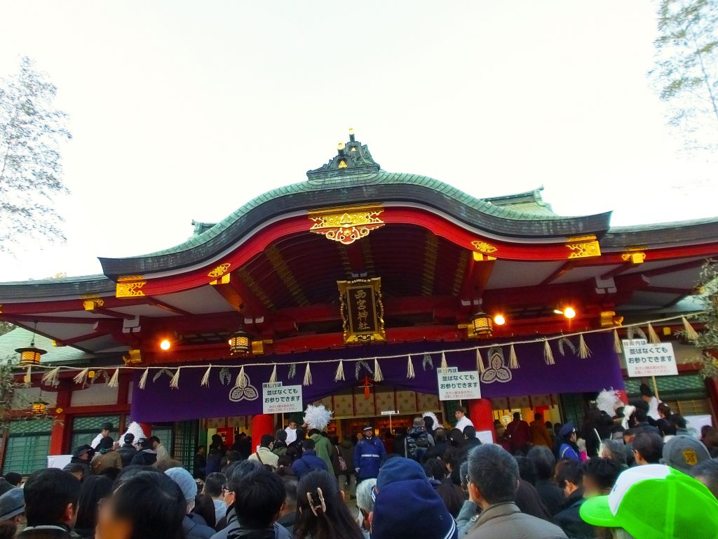 the haiden of Nishinomiya Shrine