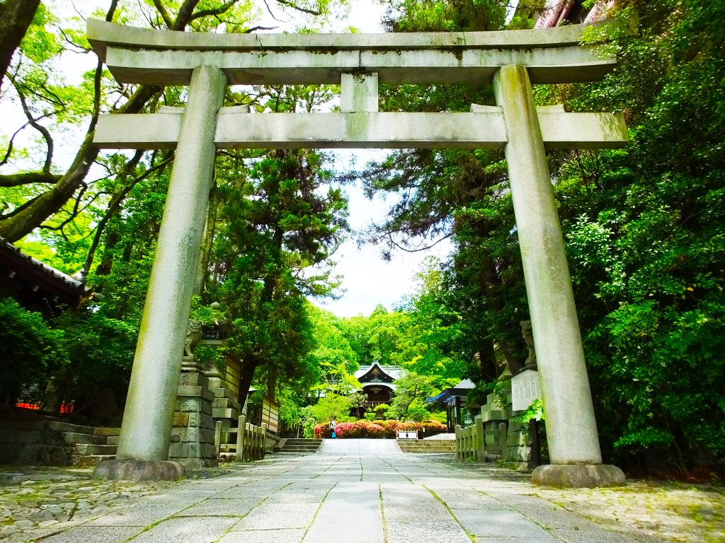 the entrance of Okazaki Shrine