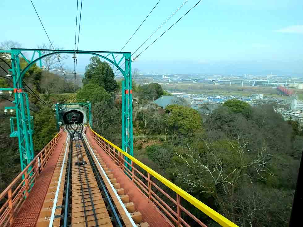 the railroad bridge and the view from the cable car