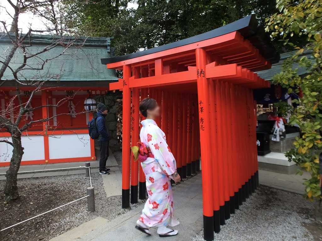 the torii gate and ema plaques