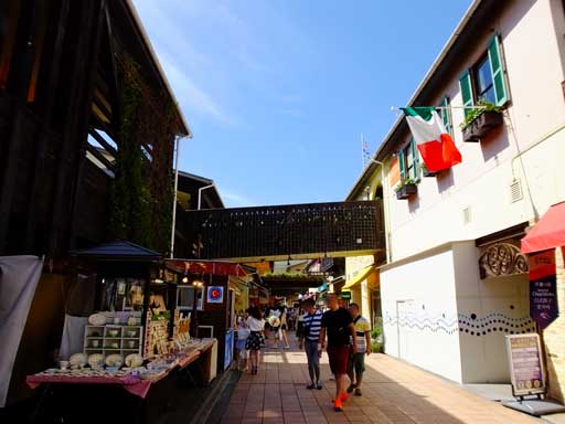 the shopping area