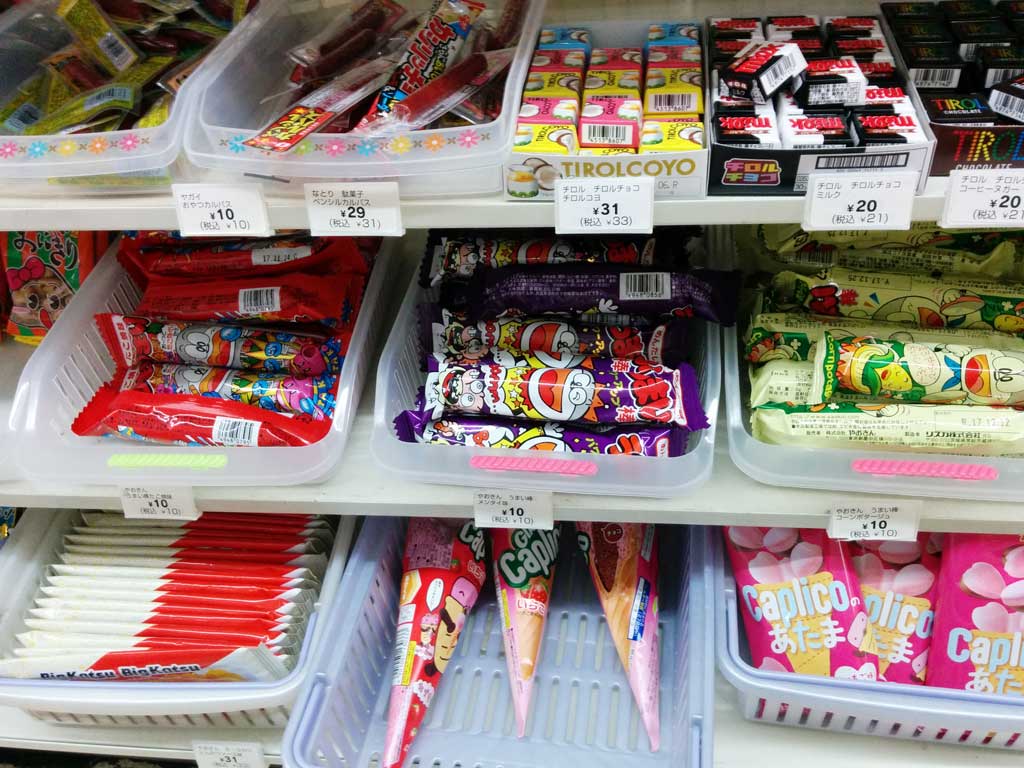 dagashi at a convenience store