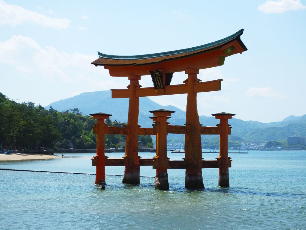 O-torii, a famous torii gate of Itsukushima Shrine
